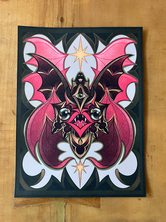 Biblically Accurate Bat 9” x 12” Print