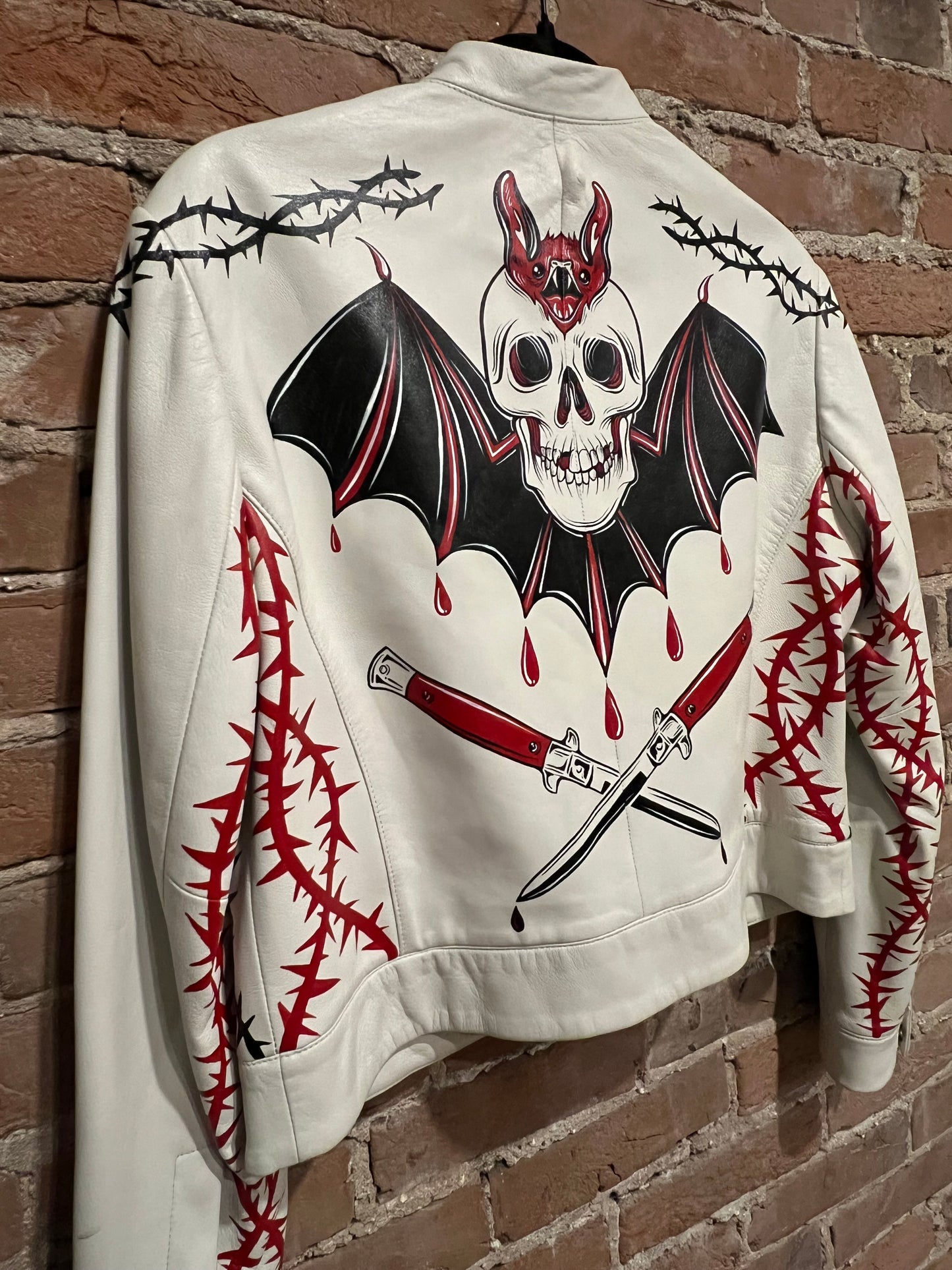 Hand Painted Leather Jacket