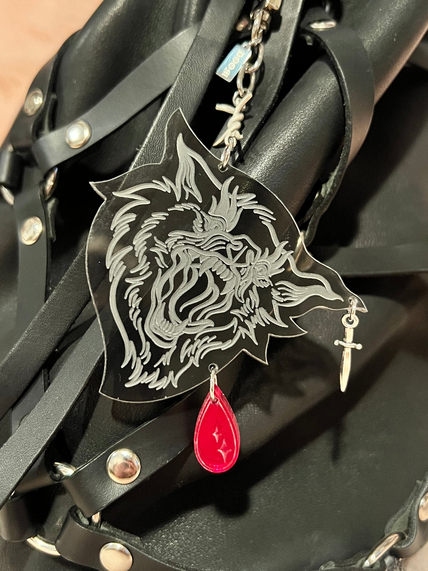 Danger Wolf Bag Charm