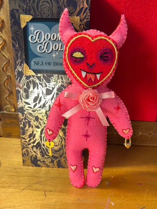Doomy Doll: Pink OG Devil with Rose