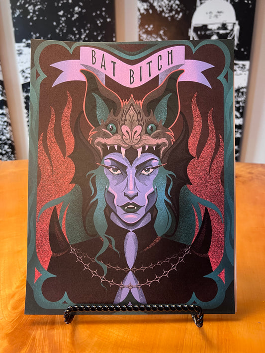 “Bat Bitch” 9” x 12” Print