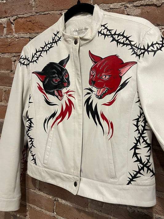 Hand Painted Leather Jacket