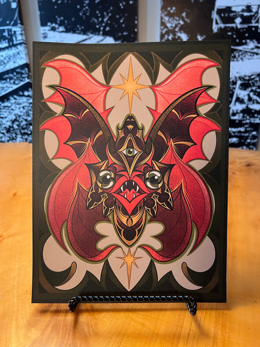 Biblically Accurate Bat 9” x 12” Print