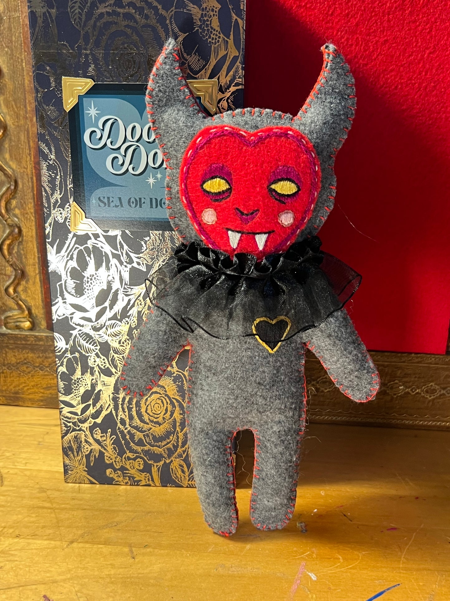 Doomy Doll: Gray OG Devil with Black Ruffle