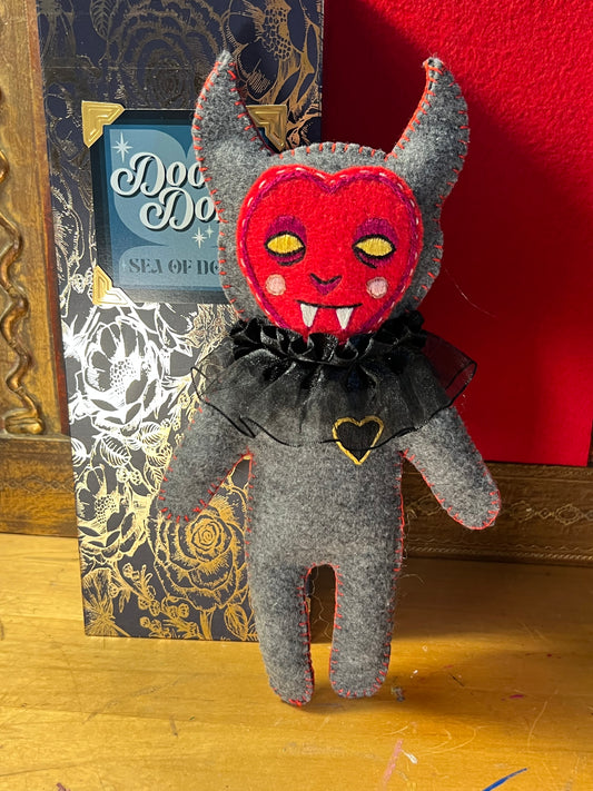 Doomy Doll: Gray OG Devil with Black Ruffle