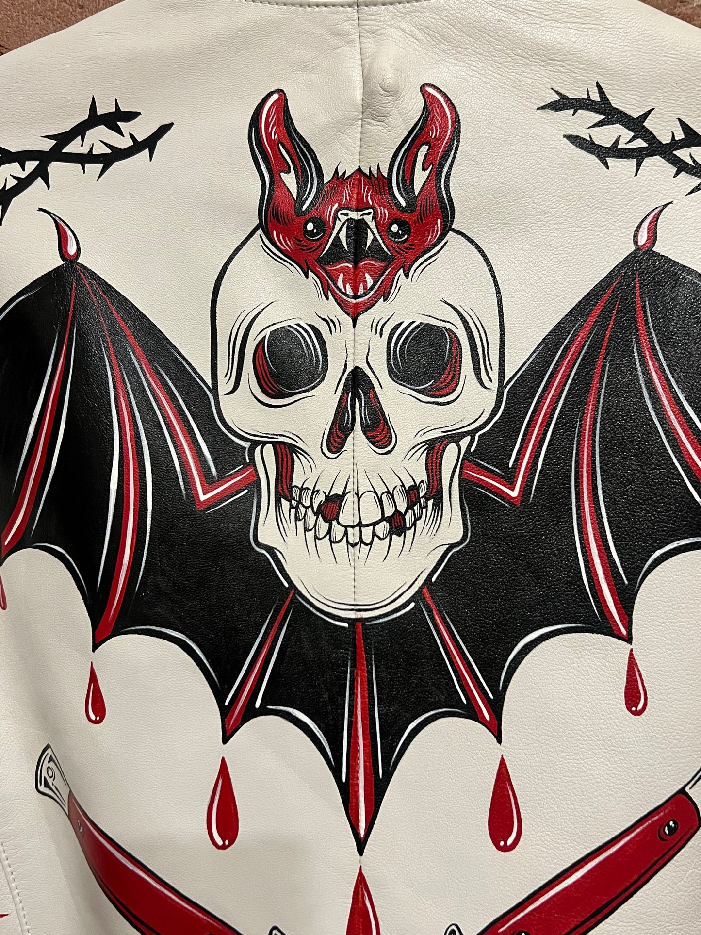 Hand Painted Leather Jacket