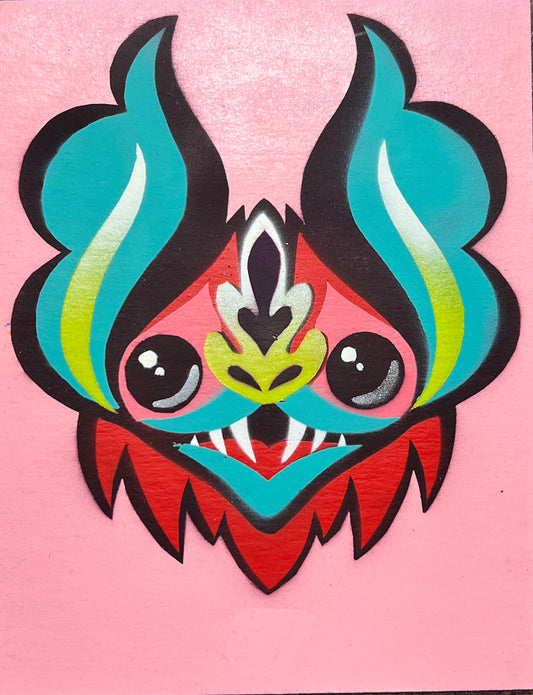 Seven Layer Bat Stencil Original Artwork #4