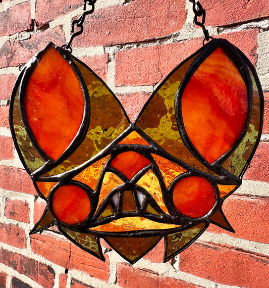 Bat Dude Original Stained Glass- Green Variant