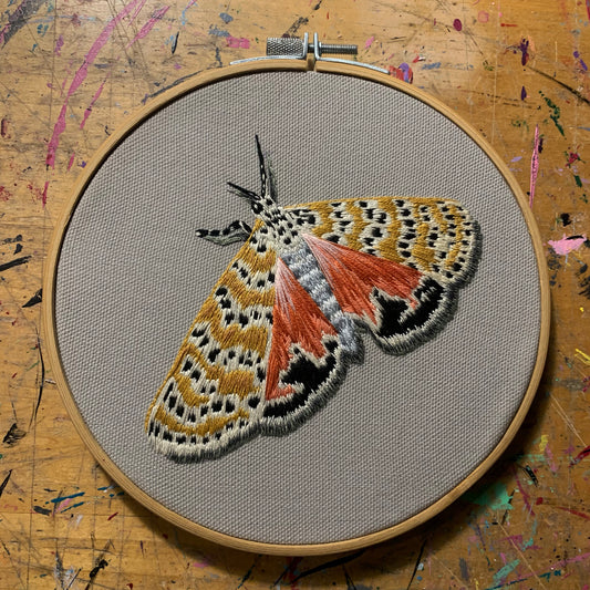 Bella Moth Hand Embroidery