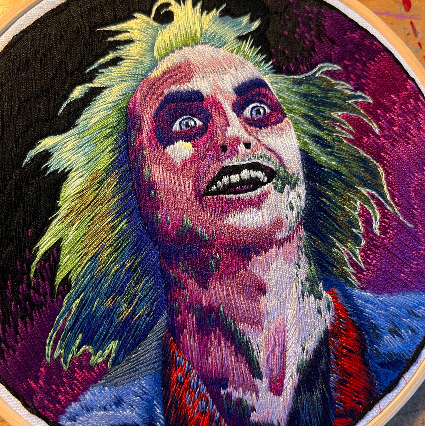 Beetlejuice Beetlejuice Bettlejuice Hand Embroidery