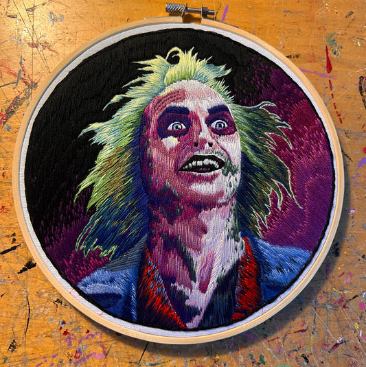 Beetlejuice Beetlejuice Bettlejuice Hand Embroidery