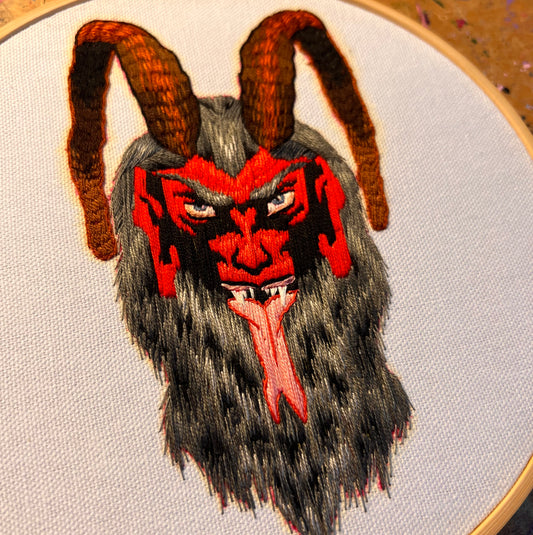 Daddy Krampus Hand Embroidery