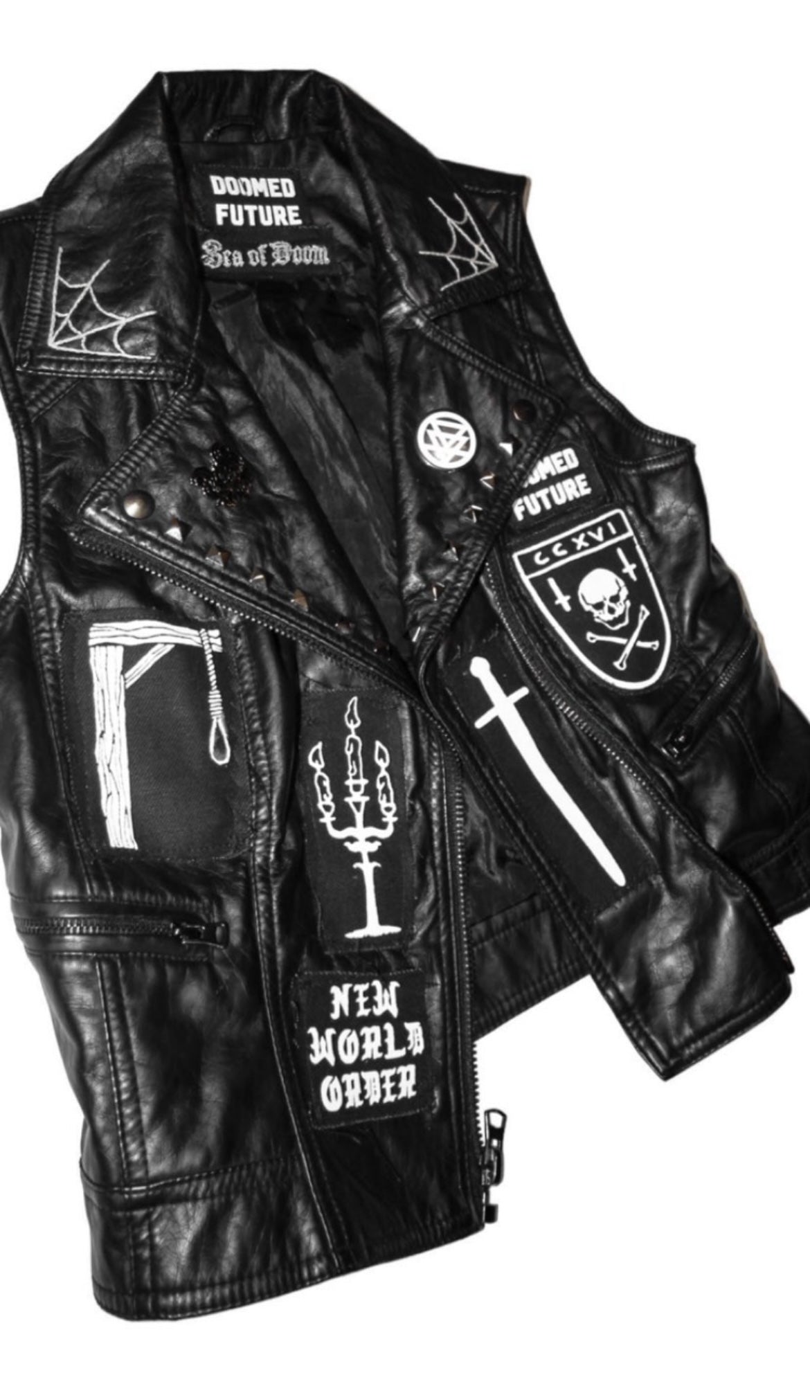 Doomed Future x Sea of Doom Hand Embellished Women's Vest
