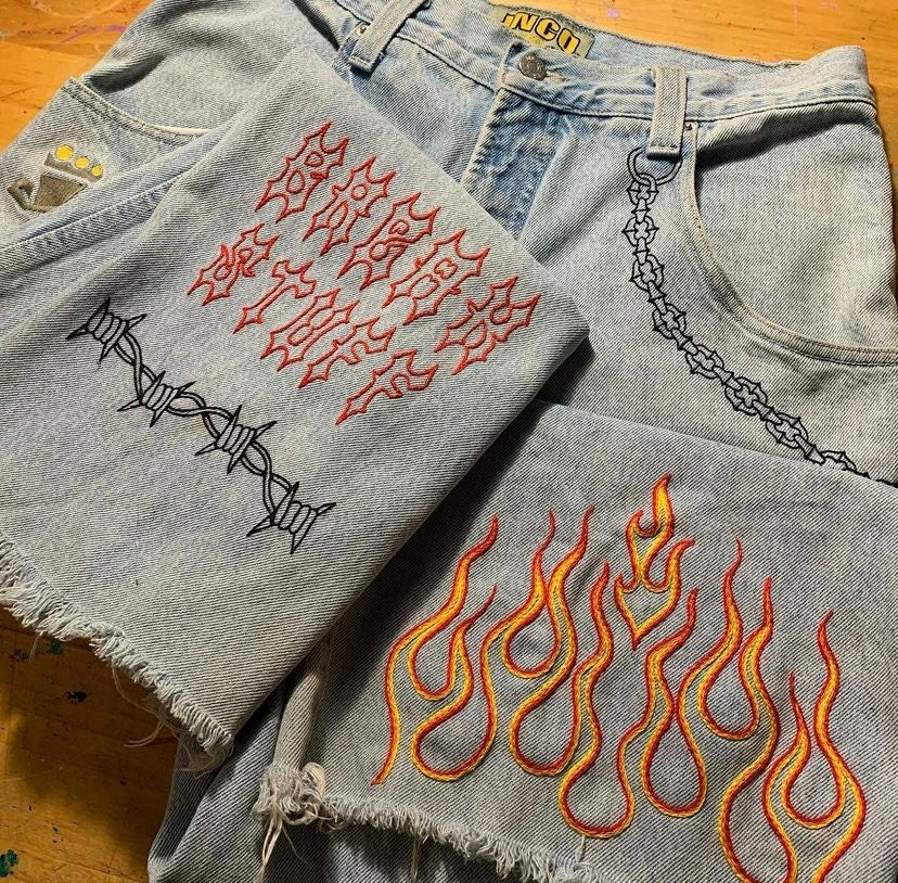 Hand Embroidered “Break Stuff” Bizkit JNCOs