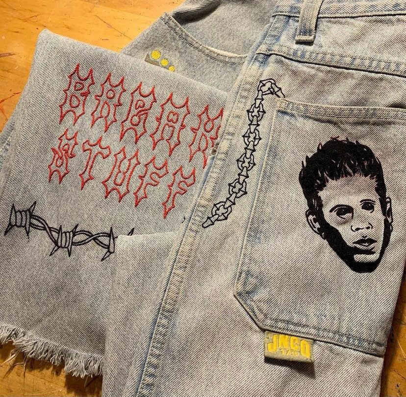 Hand Embroidered “Break Stuff” Bizkit JNCOs