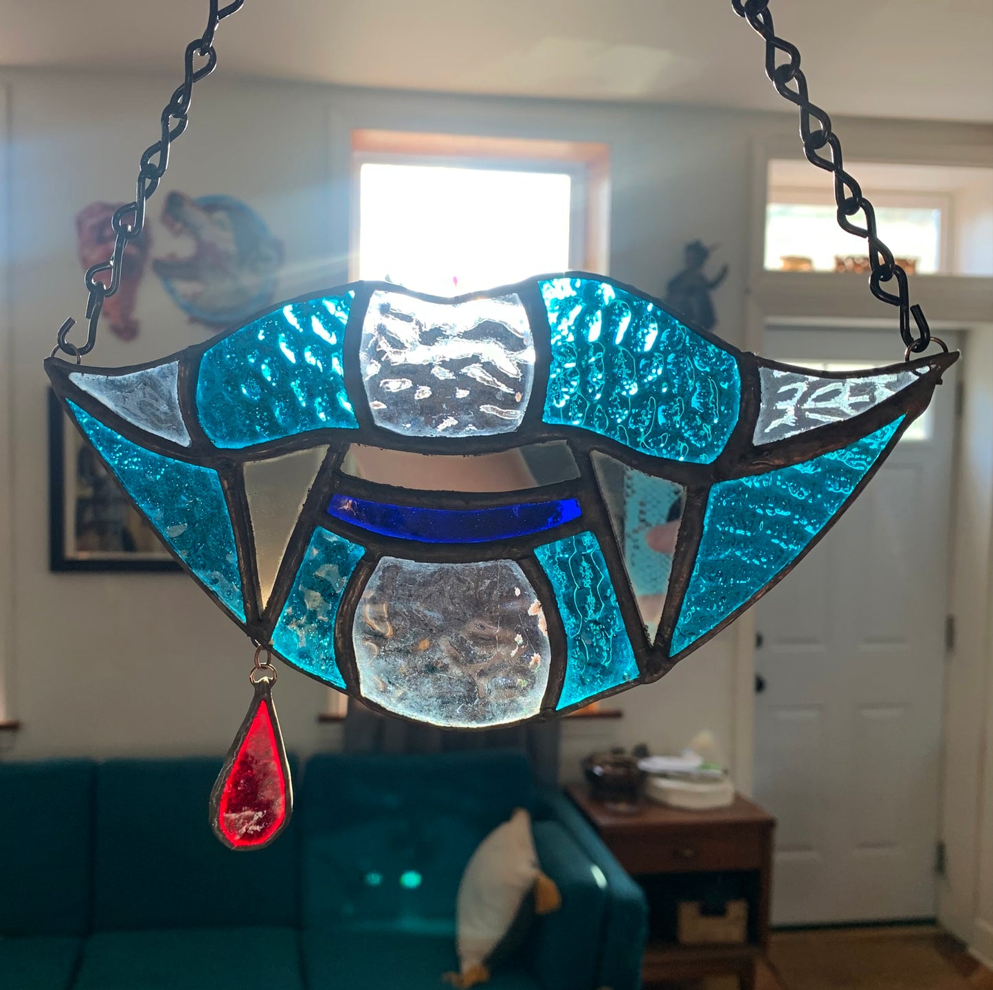 Laura Palmer Vamp Lips- Original Stained Glass