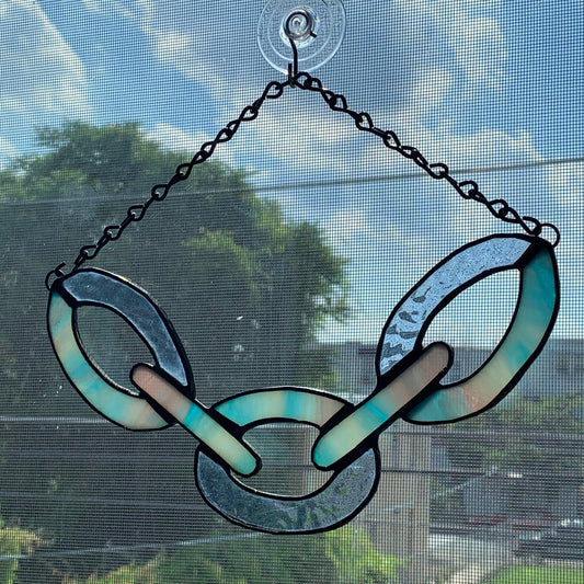 Light Blue Chain Stained Glass