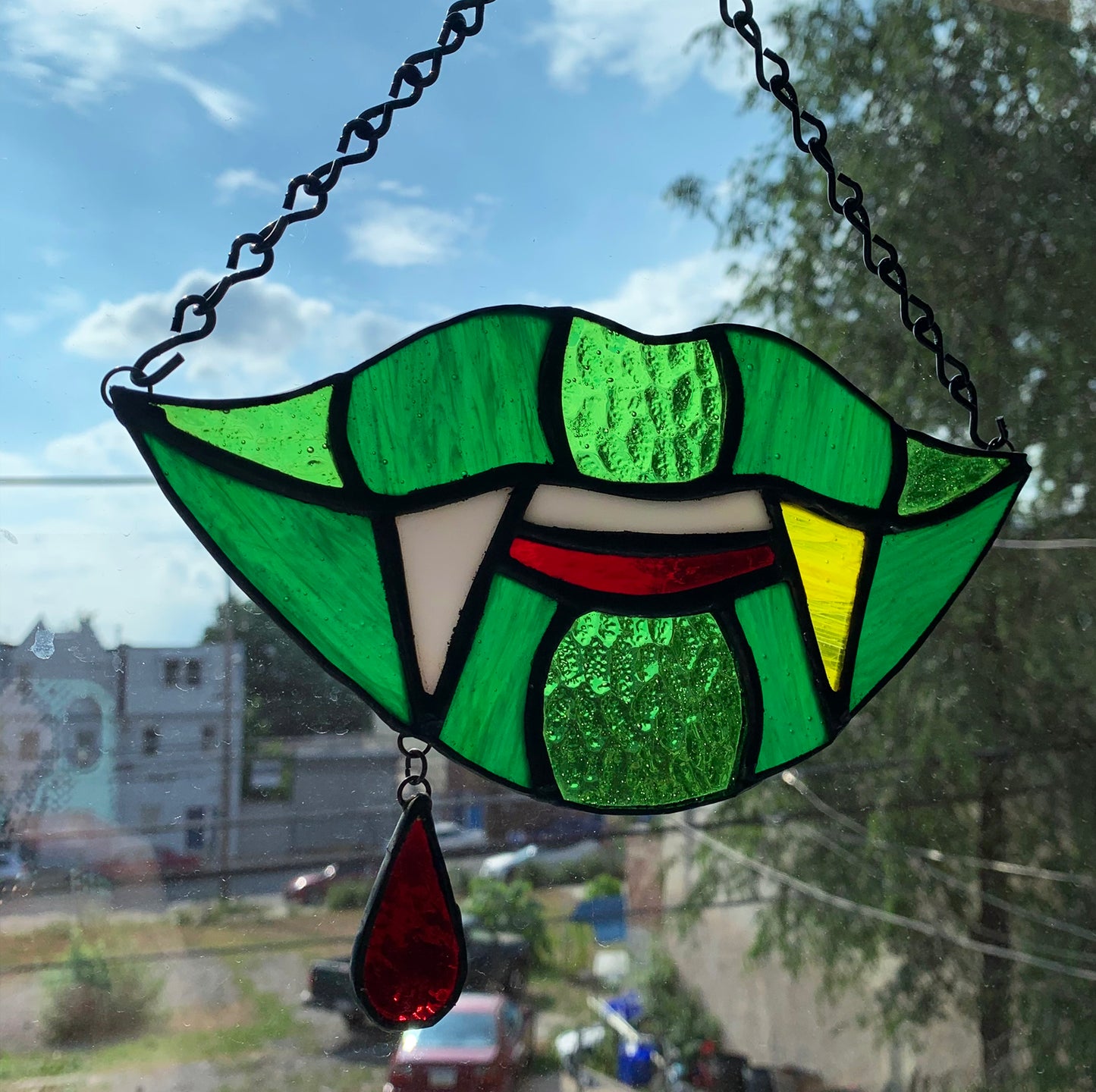 Medusa Vamp Lips- Original Stained GLass