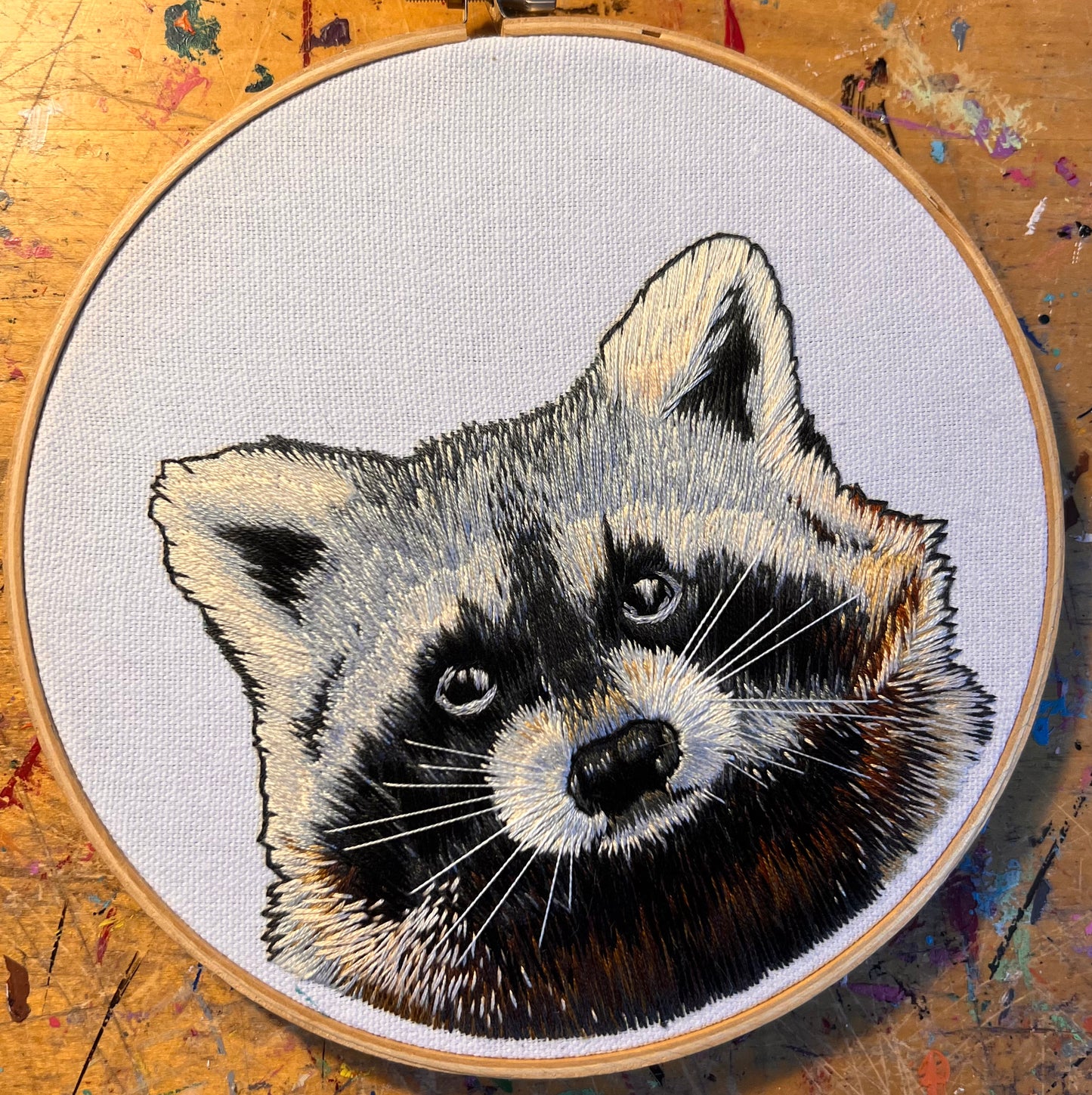 Trash Panda Hand Embroidery