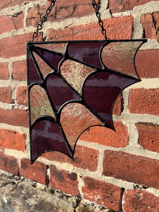 Stained glass web for Rachel