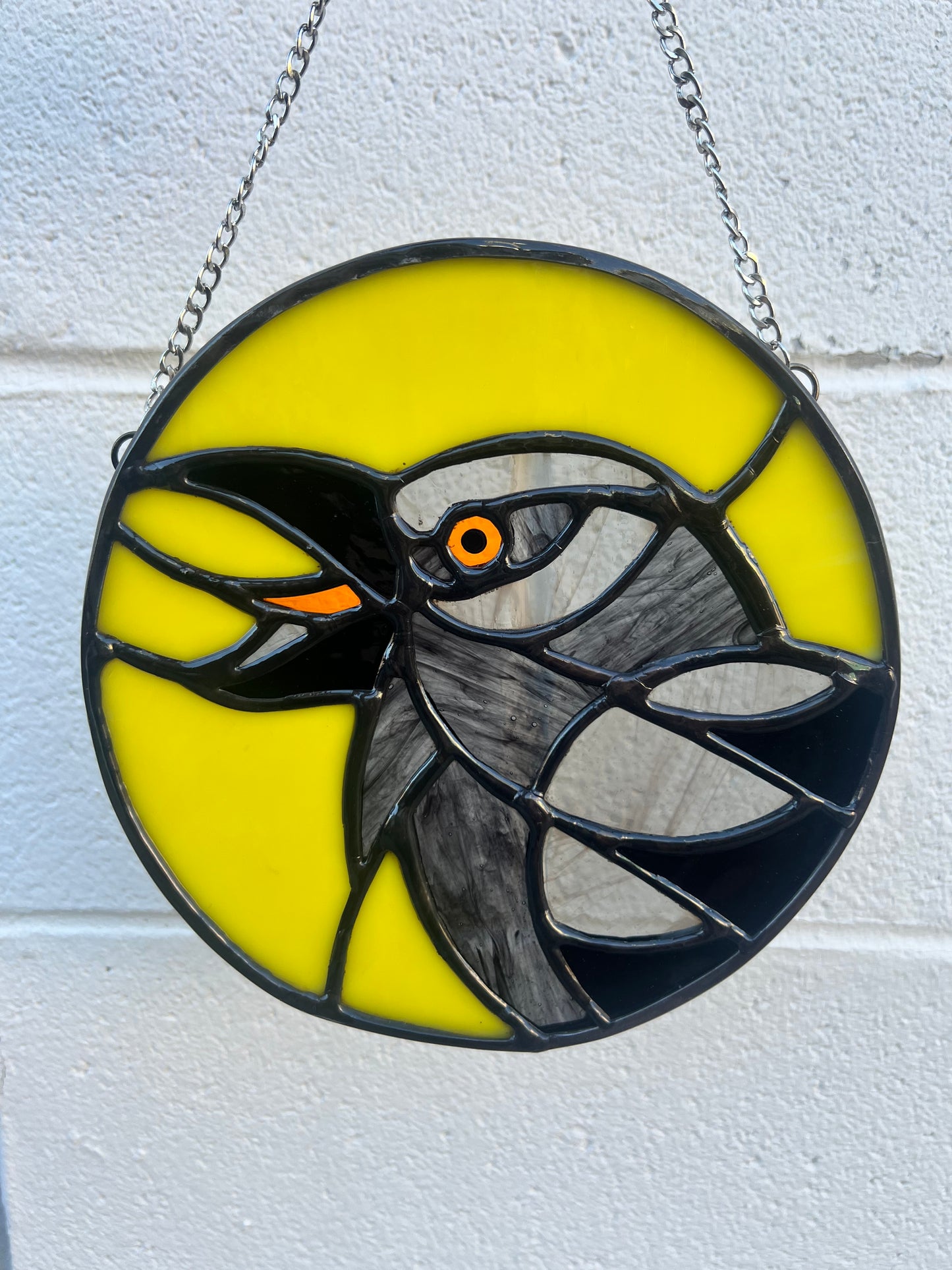 The Familiar: Raven Original Stained Glass