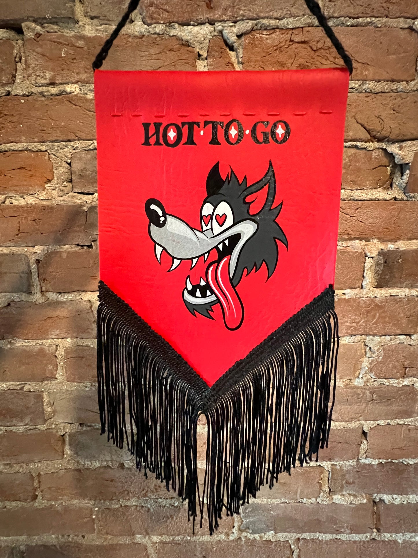 "HOT TO GO" Horny Wolf Banner