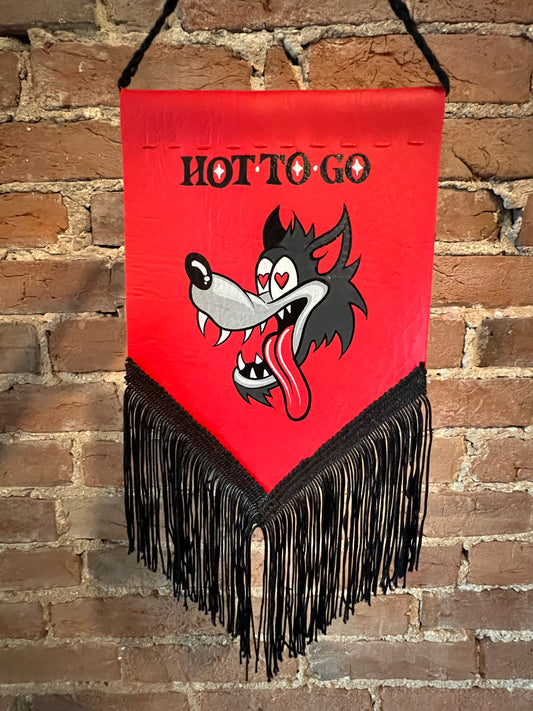 "HOT TO GO" Horny Wolf Banner