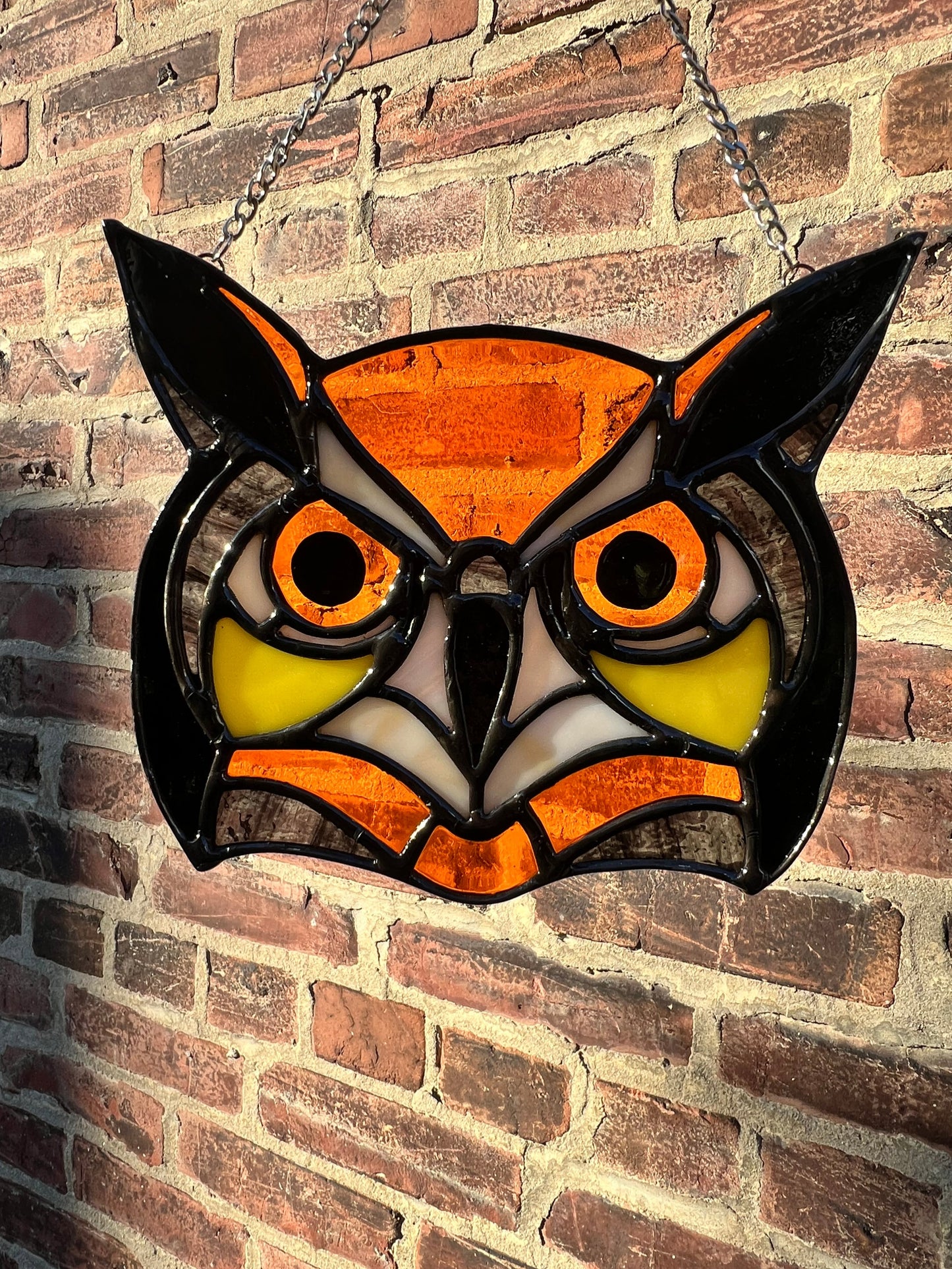 The Familiar: Owl Original Stained Glass