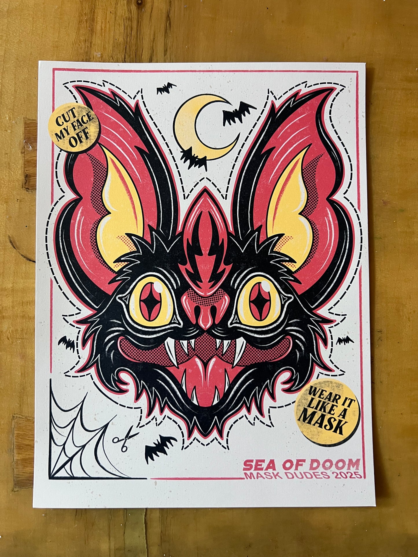 Bat Mask 9” x 12” Digital Print