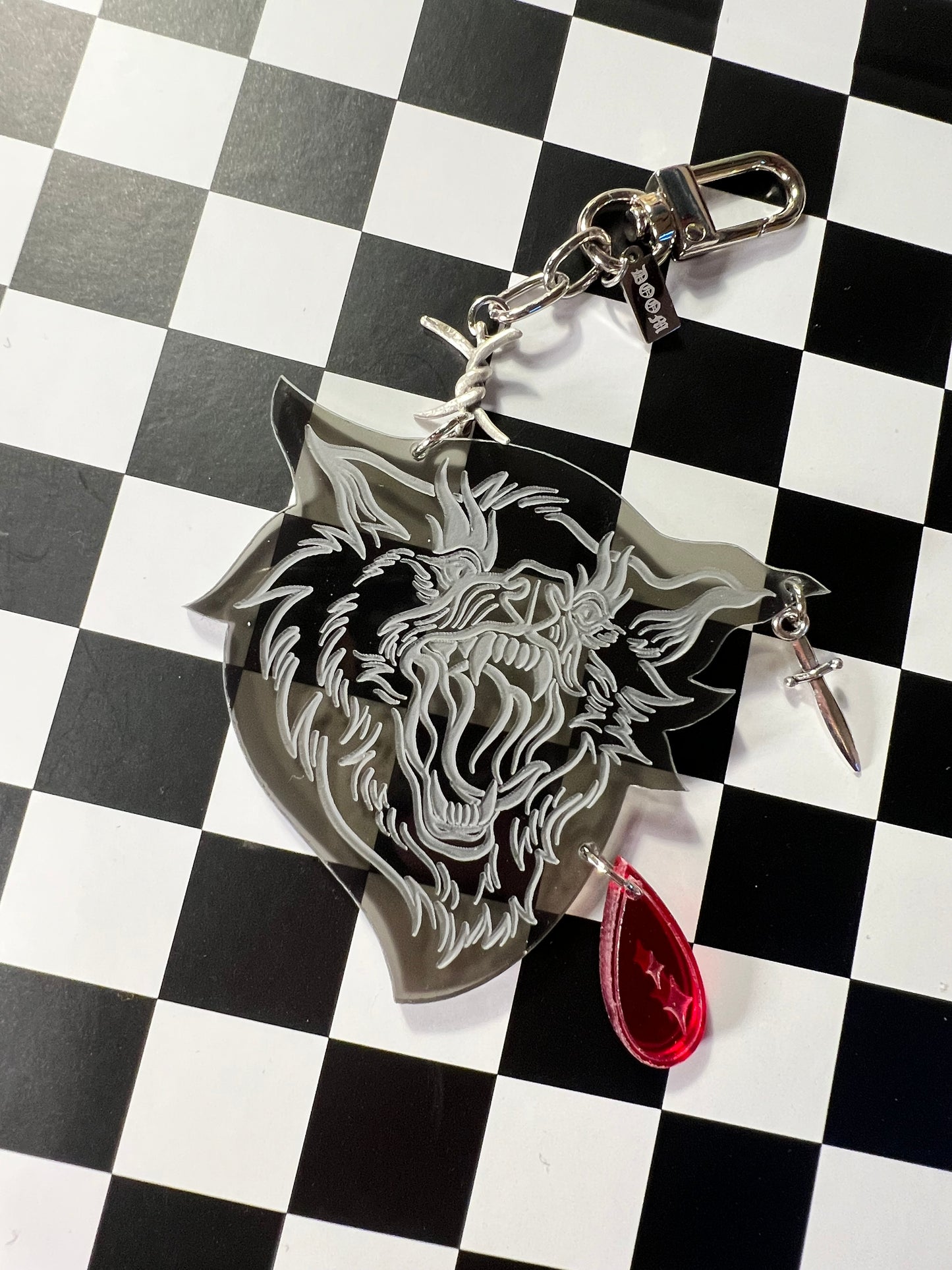 Danger Wolf Bag Charm