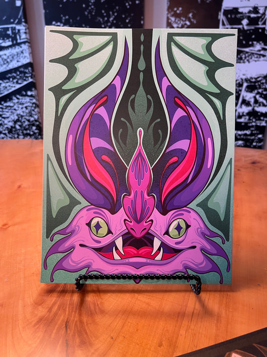 Unapologetic Weirdo Bat 9” x 12” Print