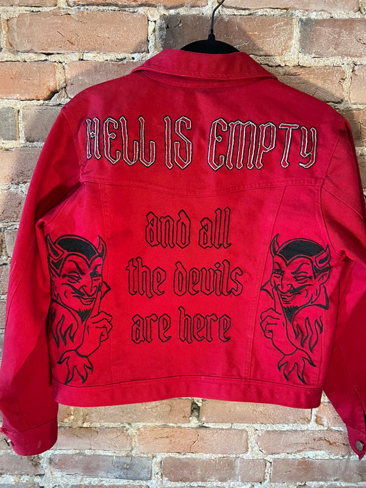 “Hell Is Empty” Hand Embroidered Jacket