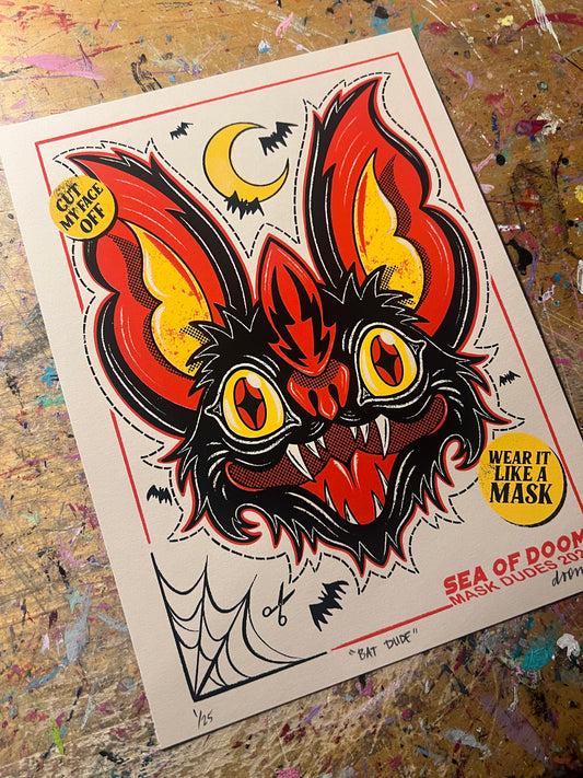 Mask Dudes 2025: Bat Dude Screen Print