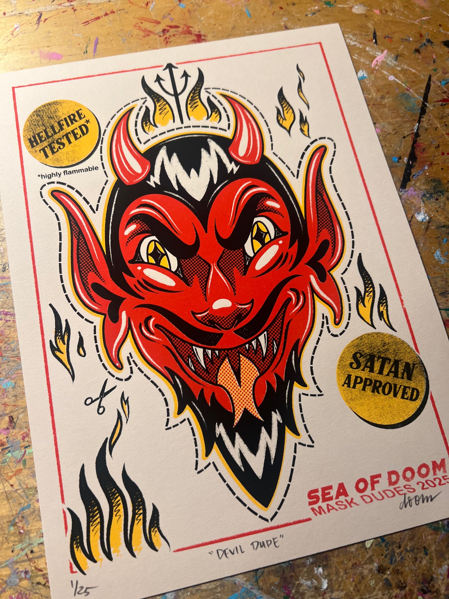 Mask Dudes 2025: Devil Dude Screen Print