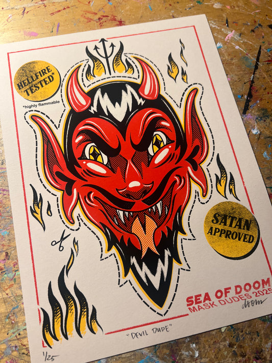 Mask Dudes 2025: Devil Dude Screen Print