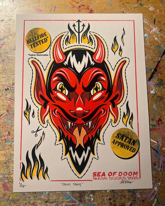 Mask Dudes 2025: Devil Dude Screen Print
