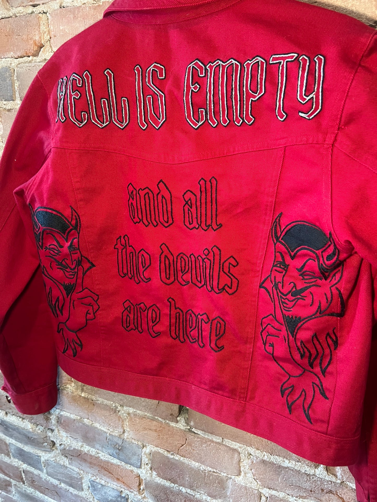 “Hell Is Empty” Hand Embroidered Jacket