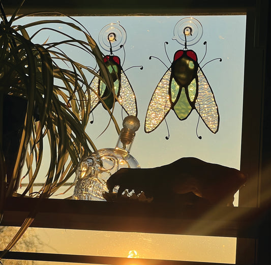 Large Fly Original Stained Glass