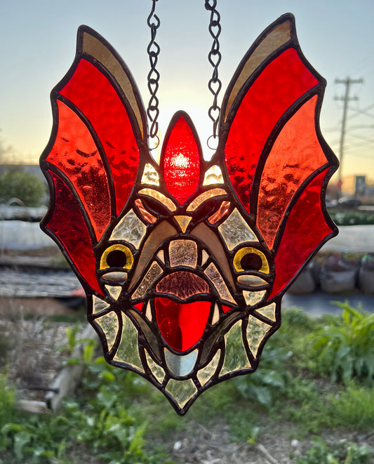 Shrieking Bat Original Stained Glass