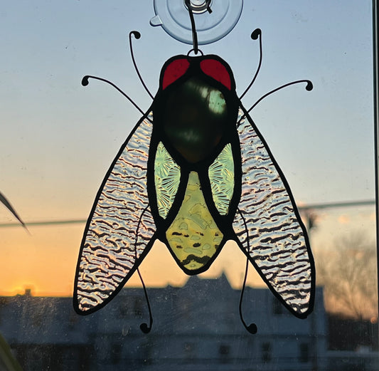 Small Fly Original Stained Glass