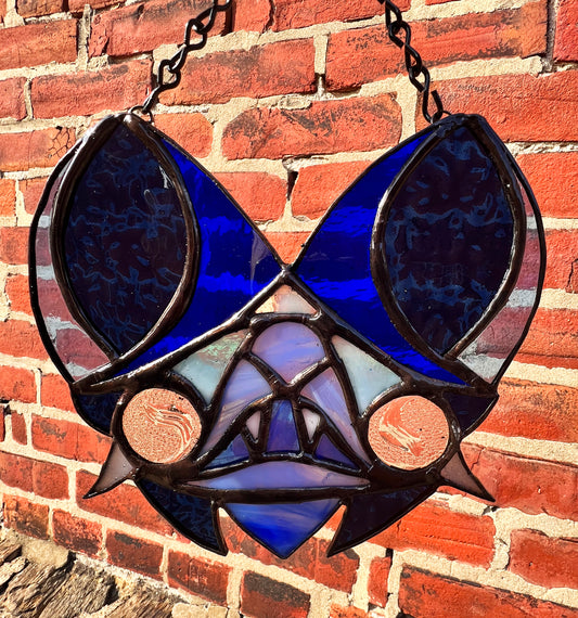 Bat Dude Original Stained Glass-Blue Variant