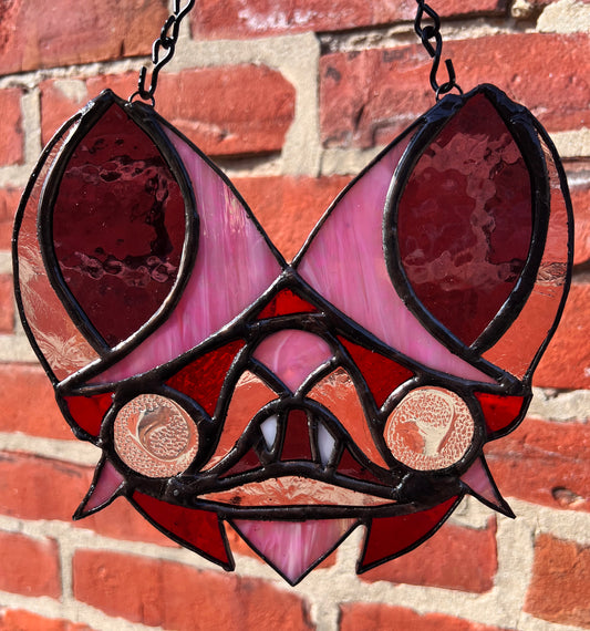 Bat Dude Original Stained Glass- Pink Variant