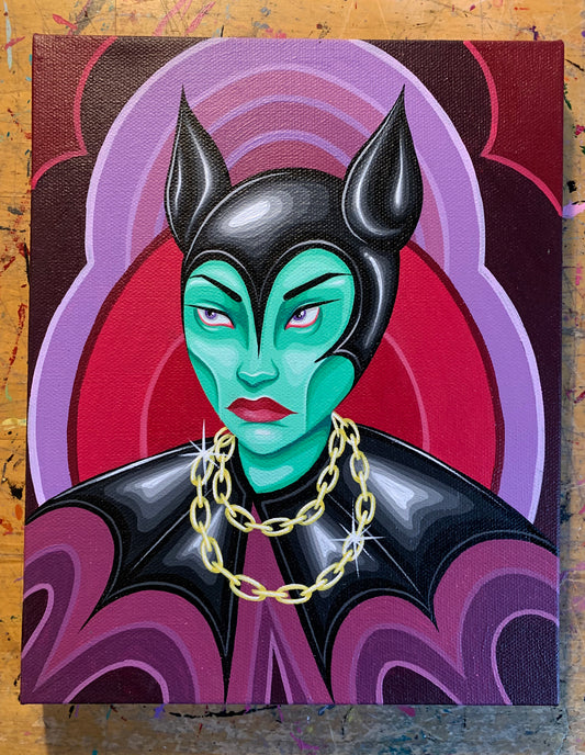 Bat Lady Bling- Original Painting