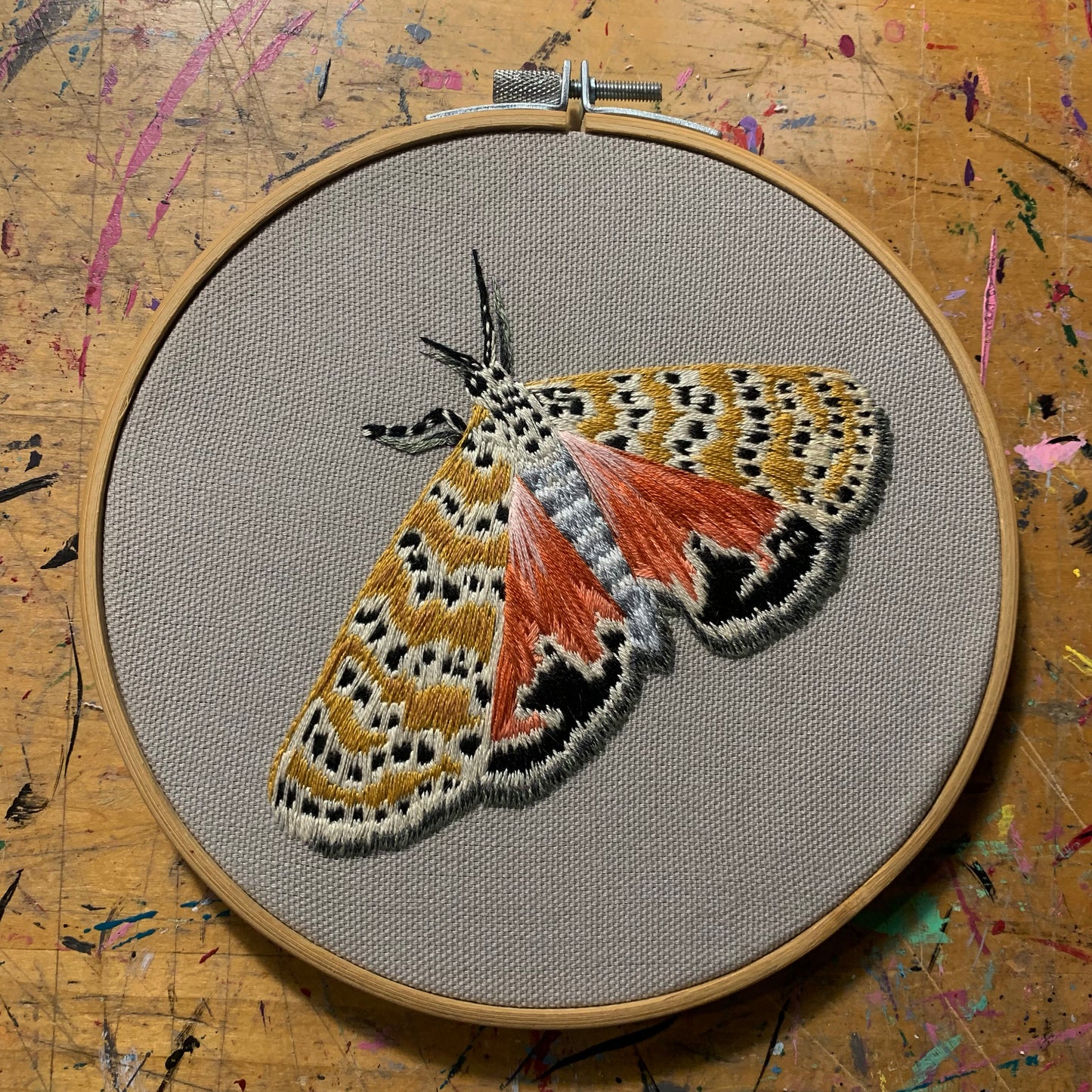 Bella Moth Hand Embroidery