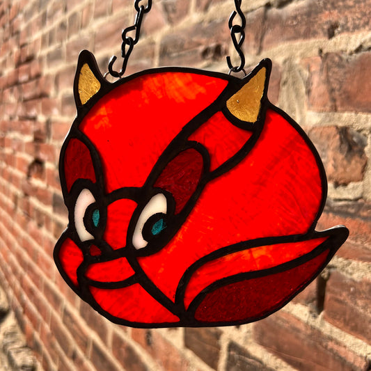 Blue Eyed Devil Stained Glass