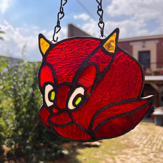 Green Eyed Devil Stained Glass