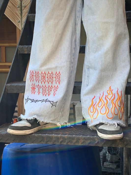 Hand Embroidered “Break Stuff” Bizkit JNCOs
