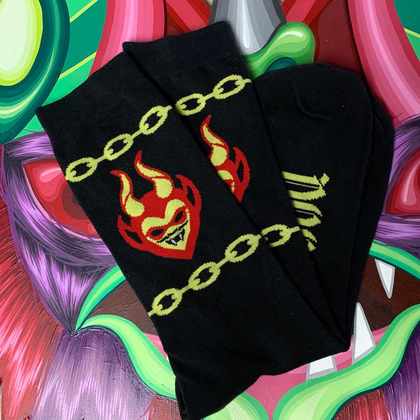 You Fancy Devil Unisex Black Socks