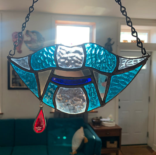 Laura Palmer Vamp Lips- Original Stained Glass