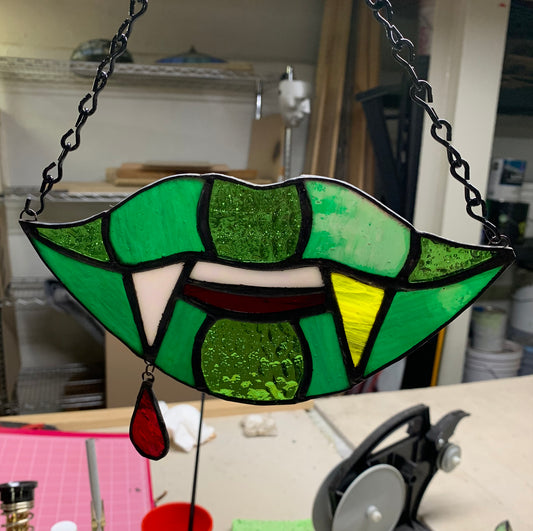 Medusa Vamp Lips- Original Stained GLass